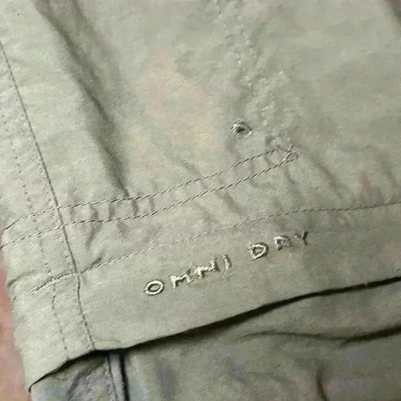 Columbia Nylon GRT Convertible Cargo Pants  Packable Windbreaker Green Mens Med - Picture 9 of 12